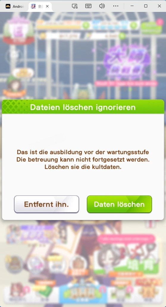 Nach der Spielübersetzung