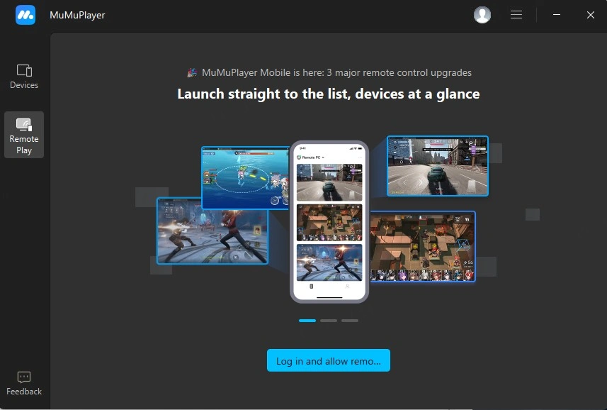 Interface when not signed in