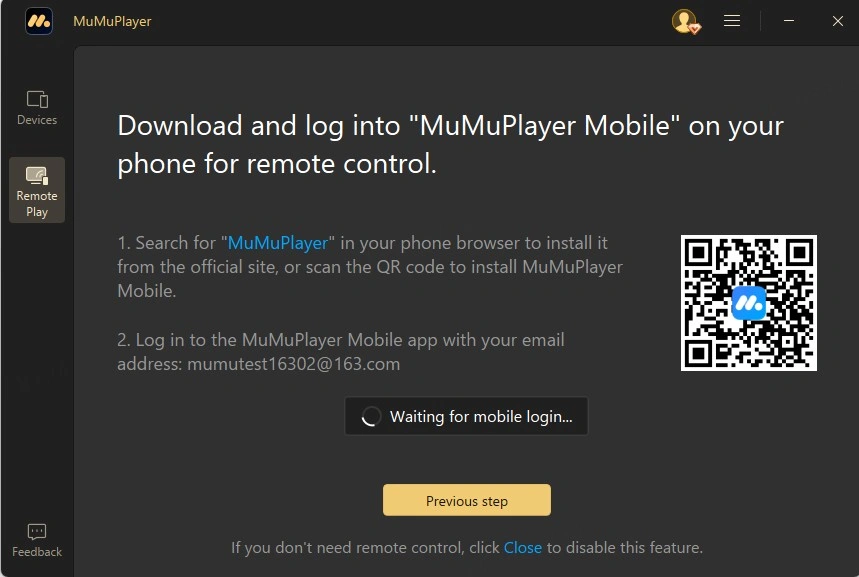 Different accounts signed in on the two devices