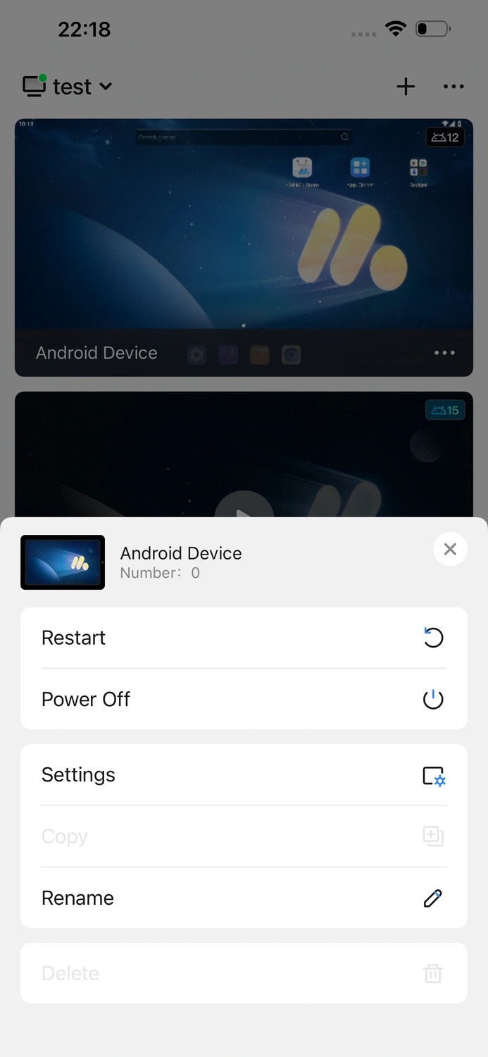 Control an individual Android device