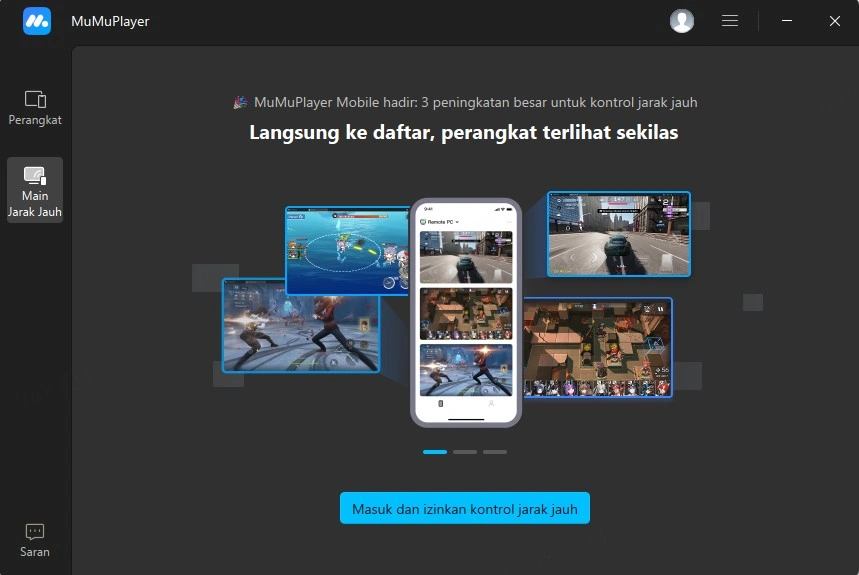 Antarmuka saat belum masuk