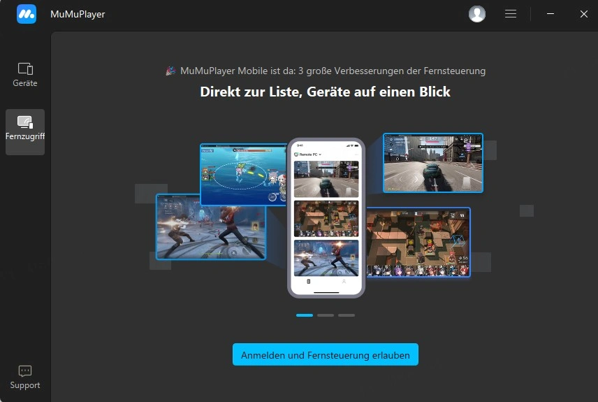 Oberfläche, wenn nicht angemeldet