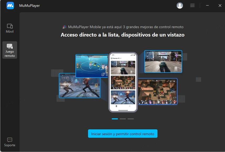Interfaz cuando no has iniciado sesión
