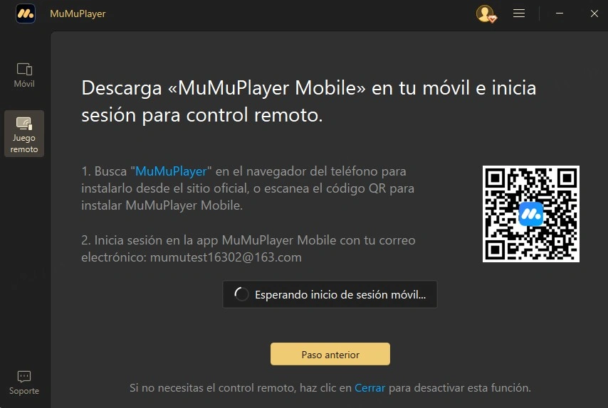 Cuentas diferentes iniciadas en los dos dispositivos